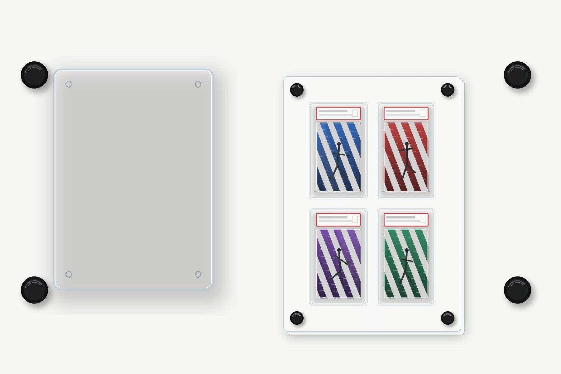 MACHASE two-layer clear acrylic display and black standoff hardware