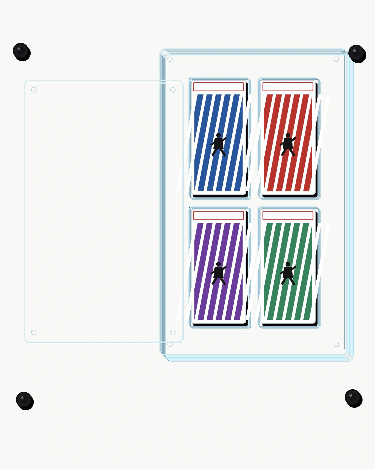 Two clear acrylic layers shown separated